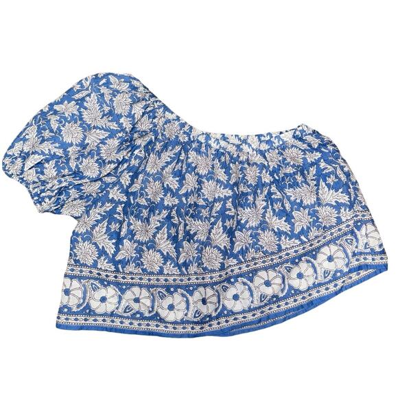 Anthropologie Velvet Graham Spencer Cotton Voile Floral One-Shoulder Top Size XL - Picture 5 of 7